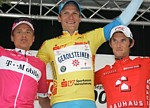 Frank Schleck on the podium of the Drei-L�nder-Tour 2006